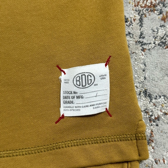 BDG Heavyweight Craft Pattern Rugby Sweatshirt Size Medium 100% cotton - Picture 8 of 10